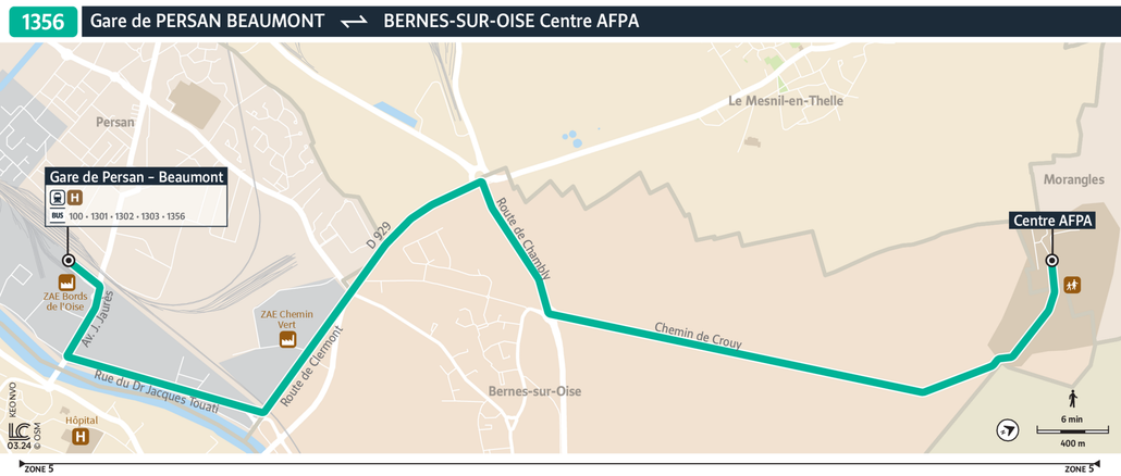 Bus line route 1356
