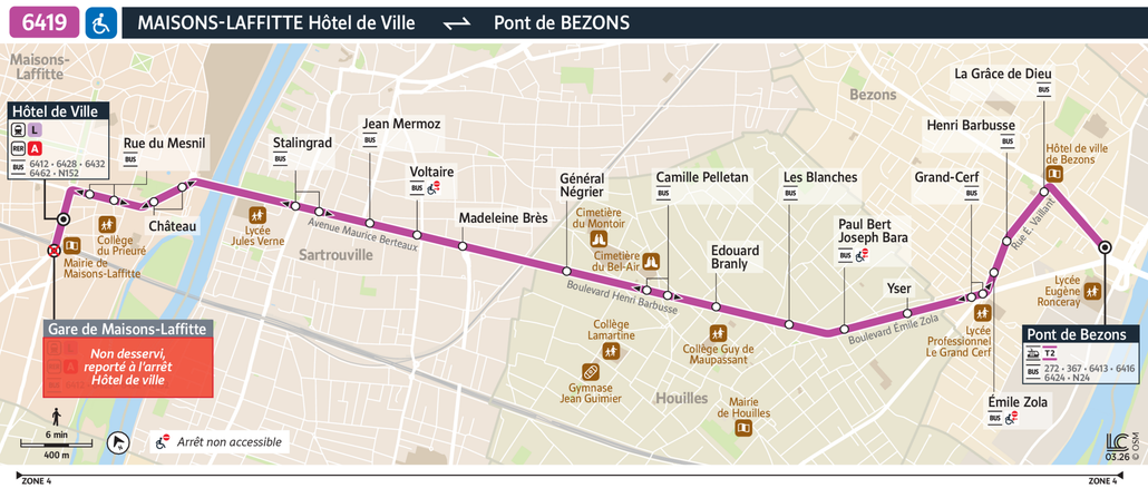 Bus line route 6419