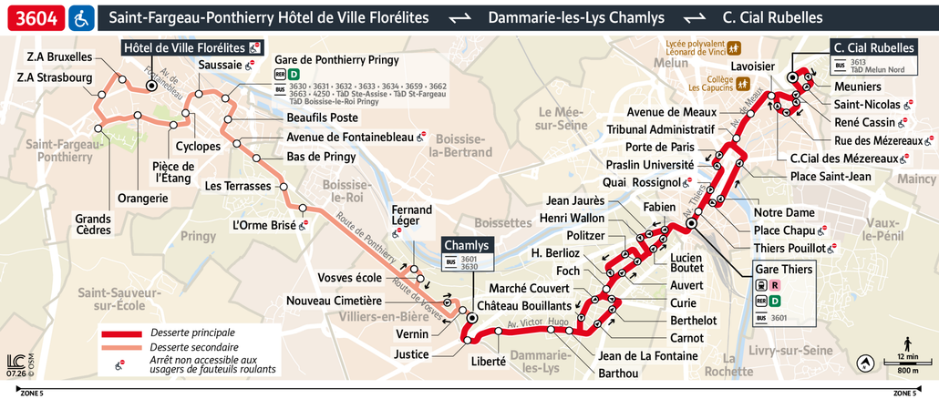 Bus line route 3604
