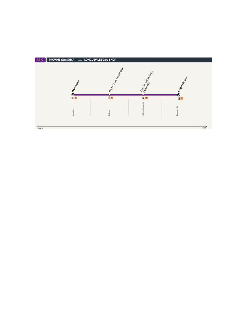 Bus line route 3219