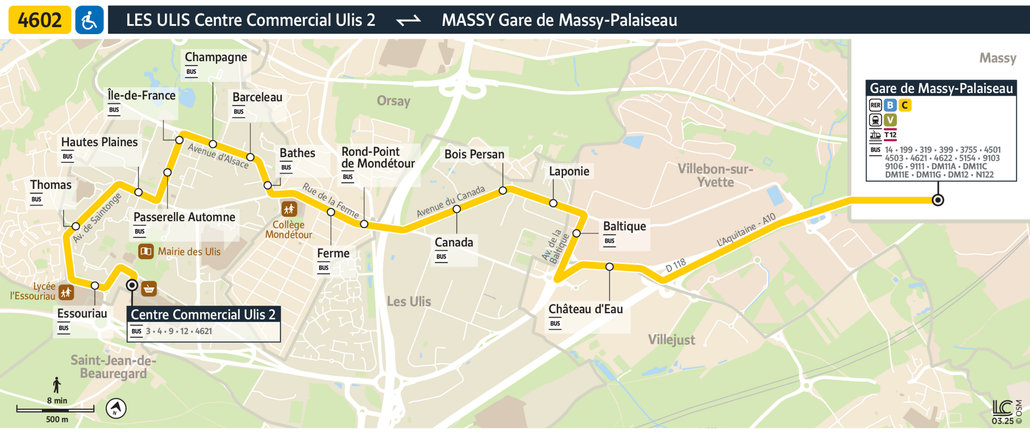 Bus line route 4602