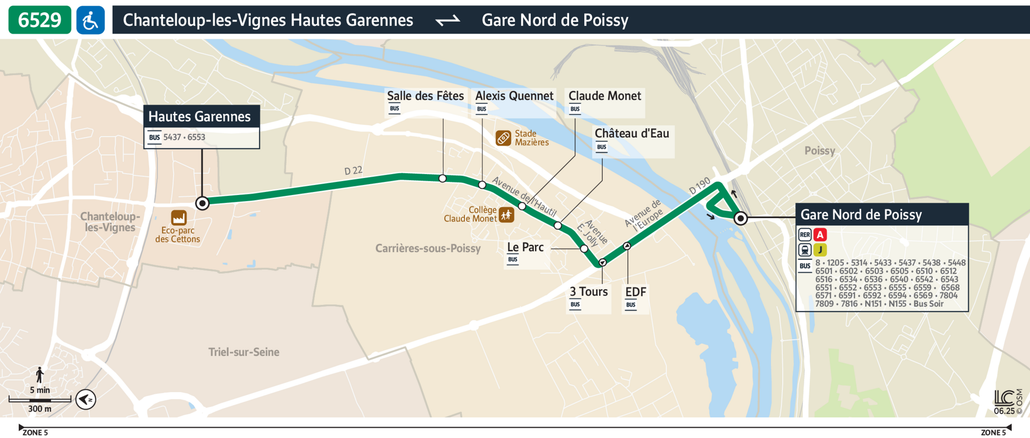 Bus line route 6529