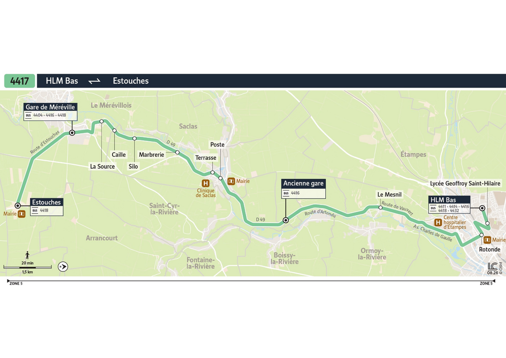 Bus line route 4417