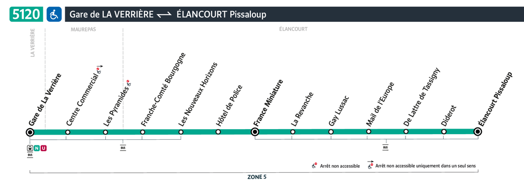 Bus line route 5120