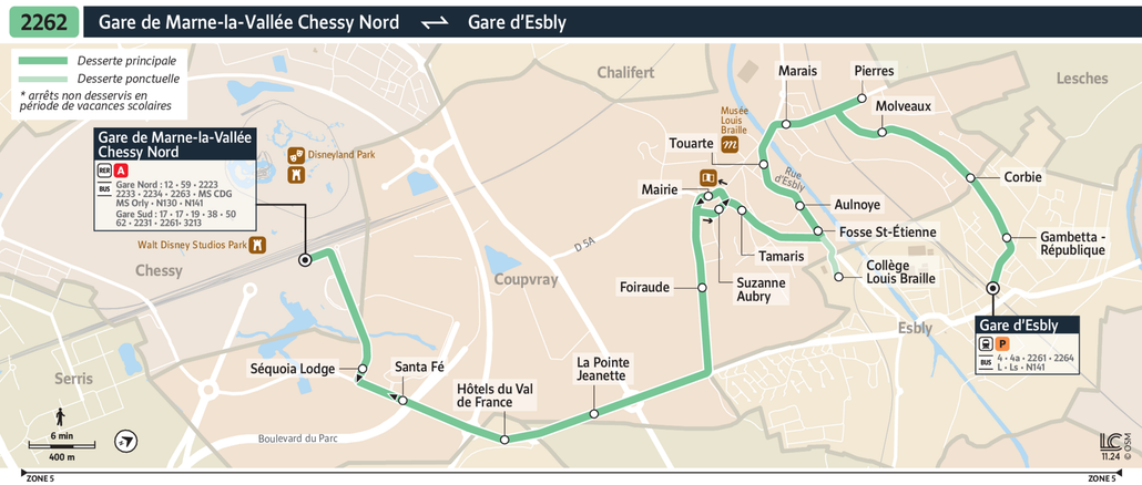Bus line route 2262