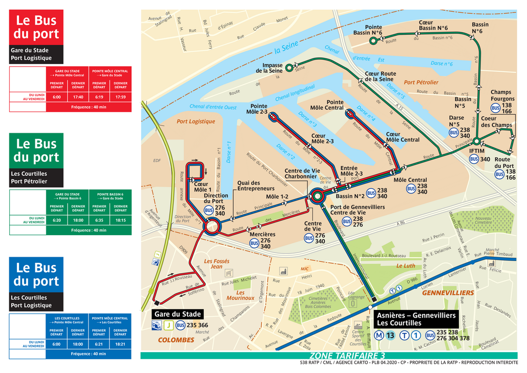 Tracé de la ligne de Bus