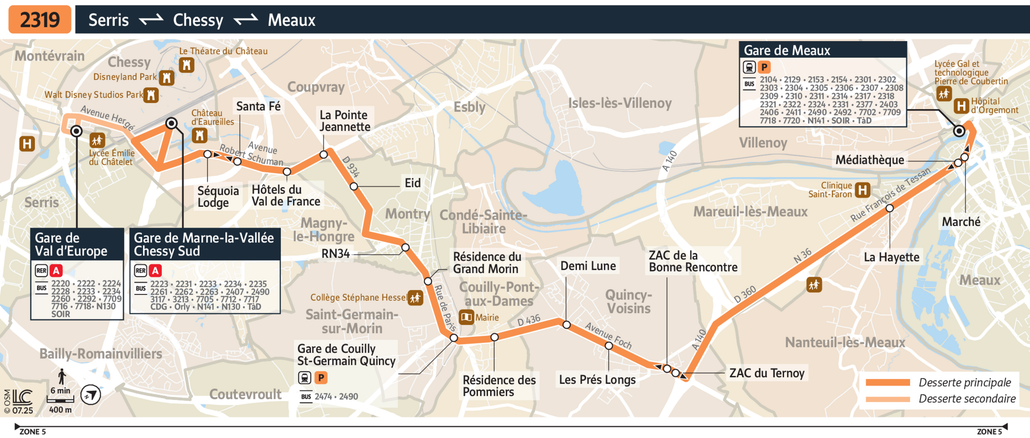 Bus line route 2319