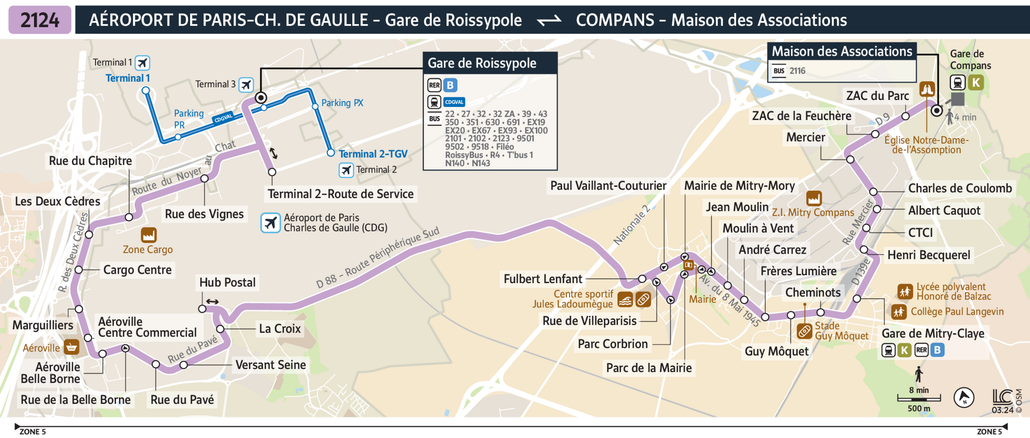 Bus line route 2124
