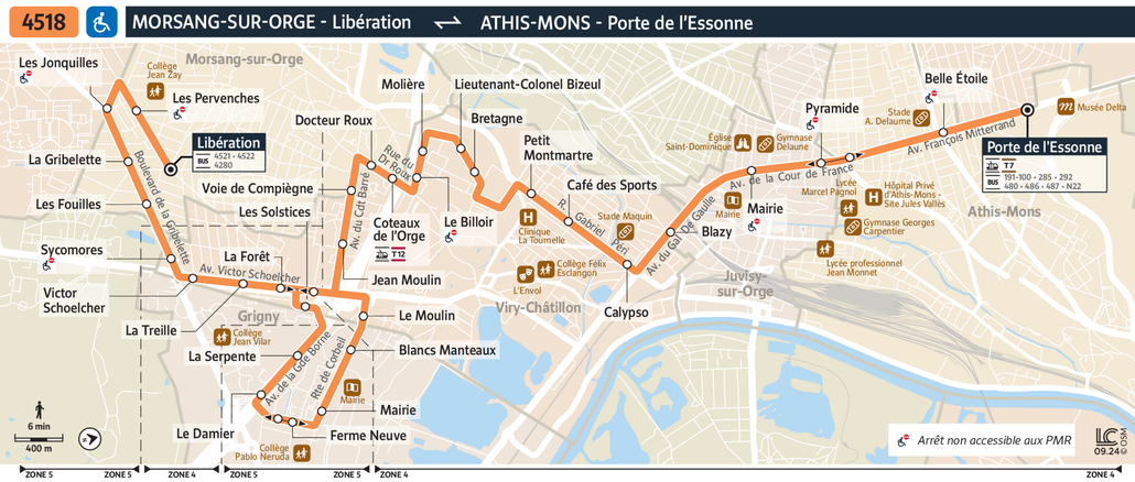 Bus line route 4518