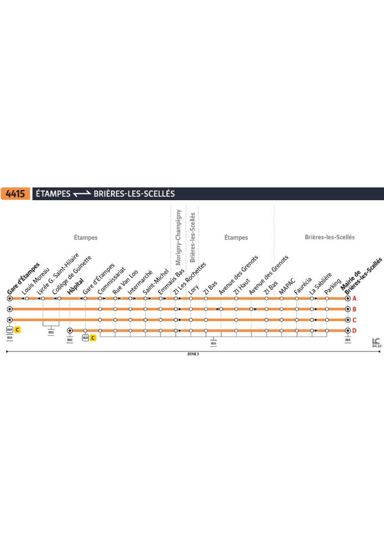Bus line route 4415