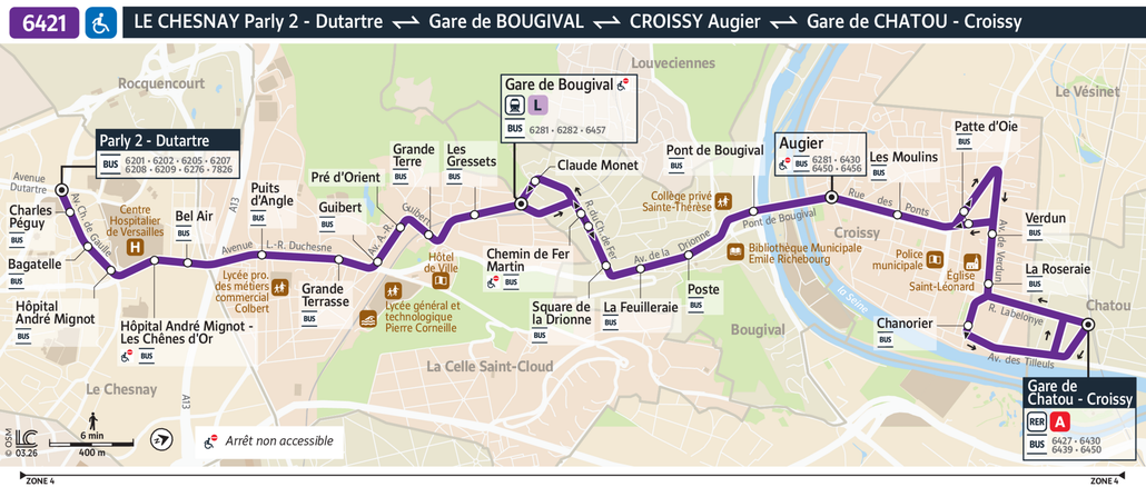 Bus line route 6421