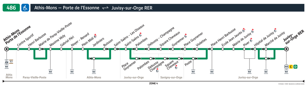 Bus line route 486