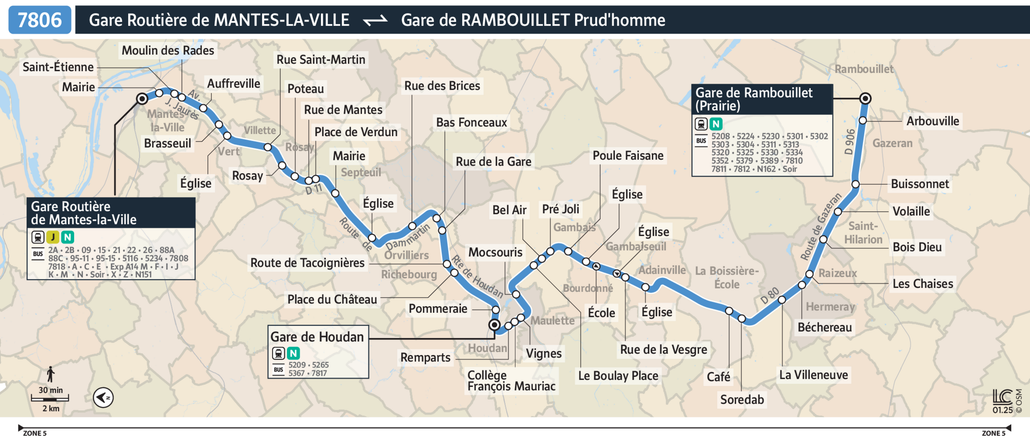 Bus line route 7806
