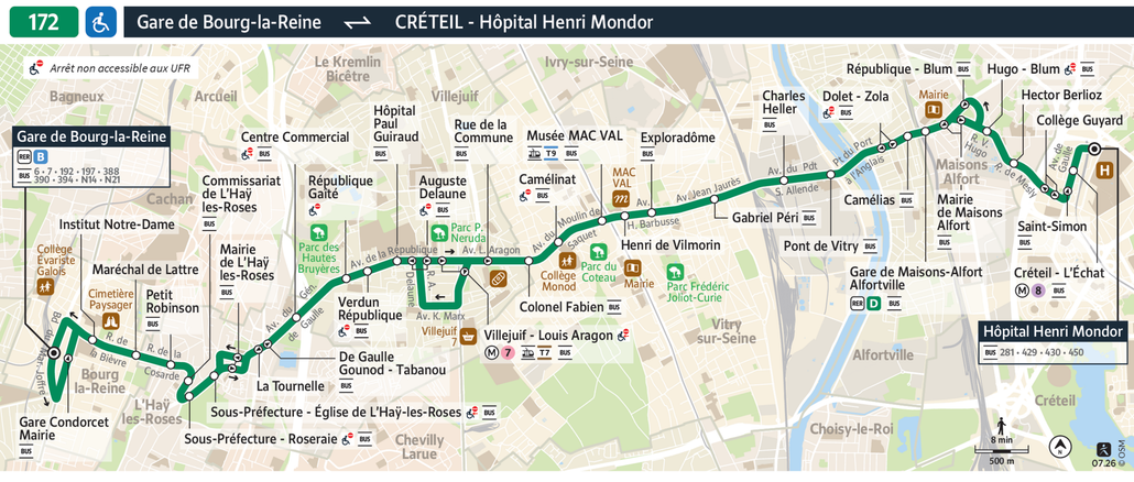 Bus line route 172