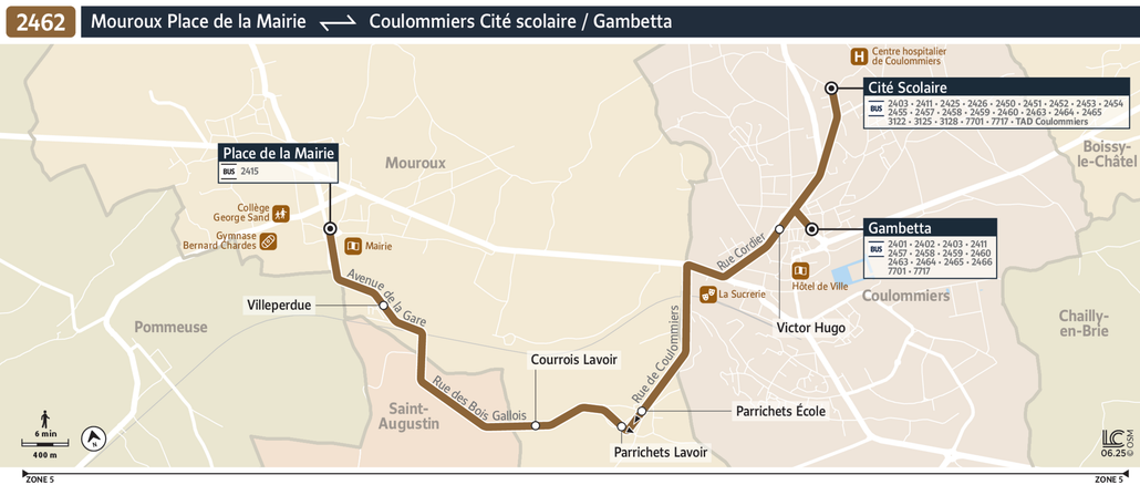 Bus line route 2462