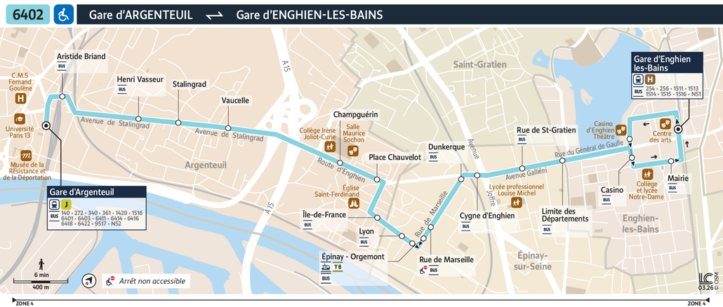 Bus line route 6402