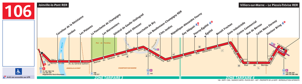 Tracé de la ligne de Bus