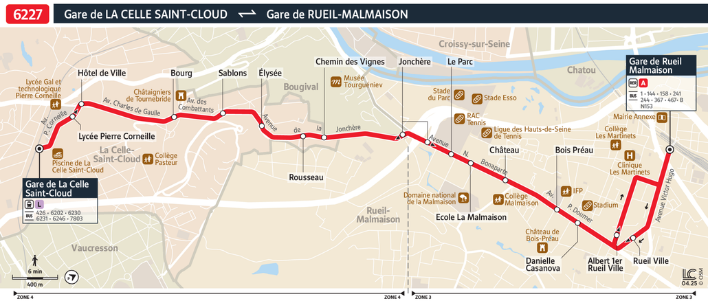 Bus line route 6227