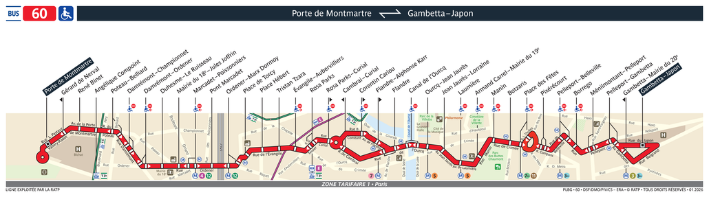 Bus line route 60