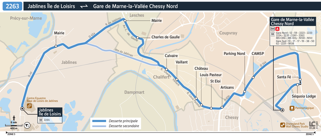Bus line route 2263