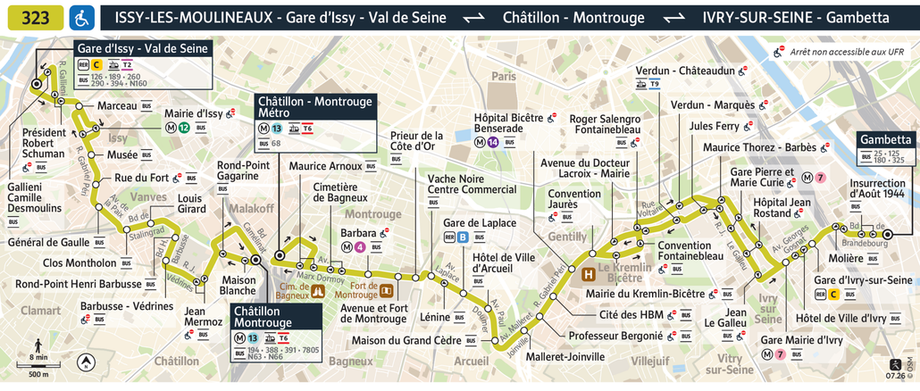 Bus line route 323