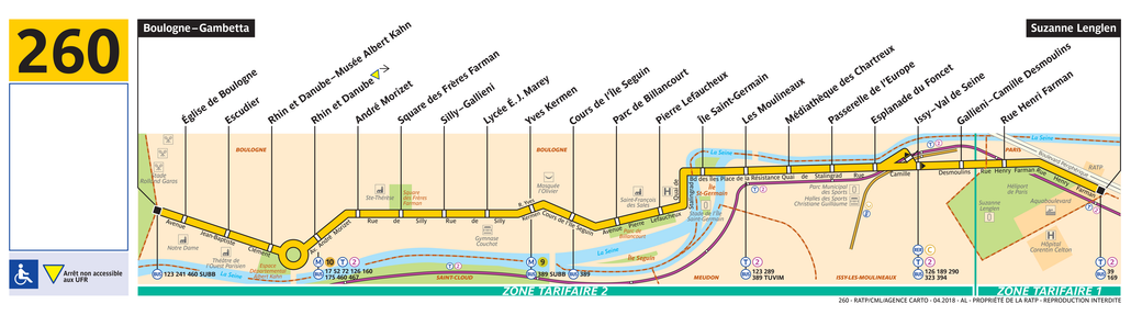 Bus line route 260