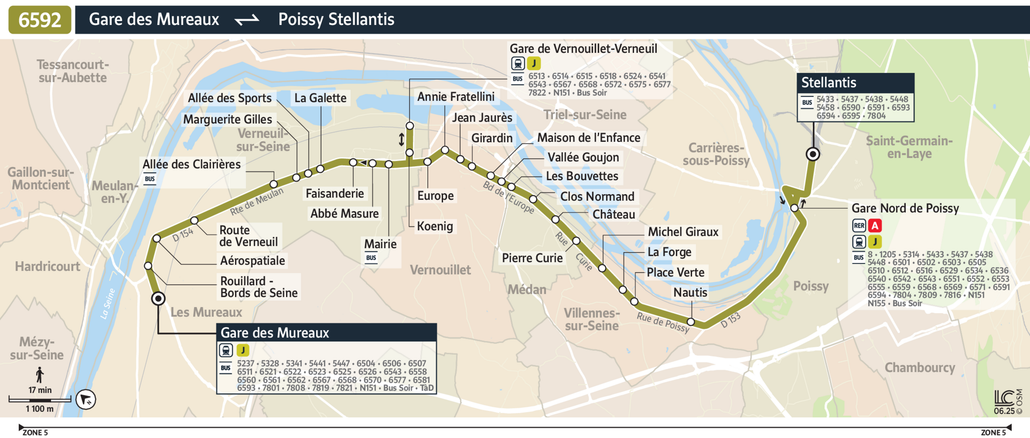 Bus line route 6592