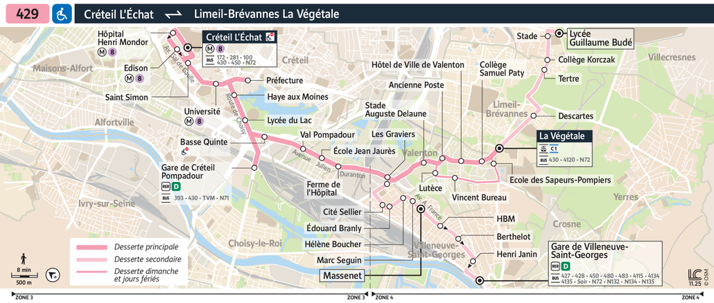 Bus line route 429
