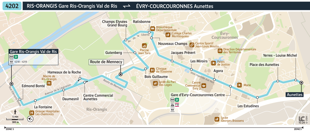 Bus line route 4202