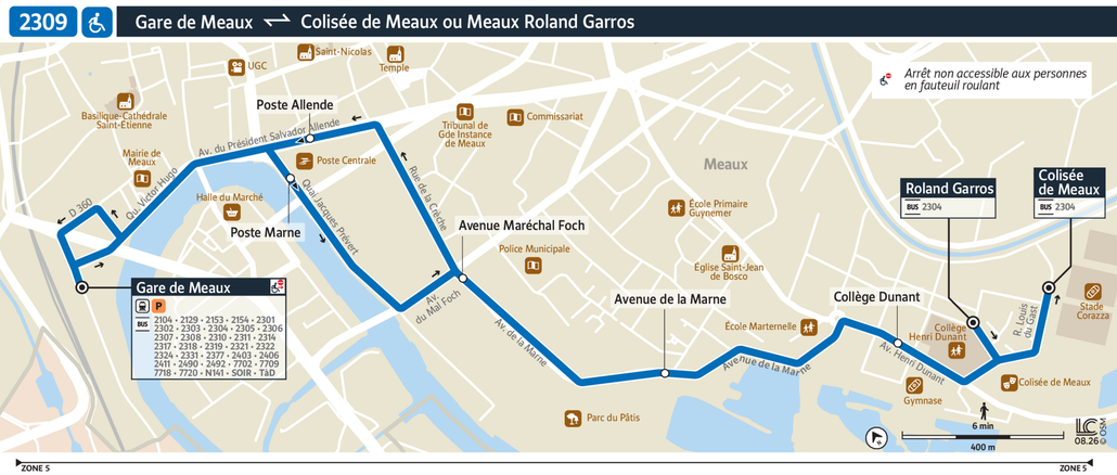 Bus line route 2309