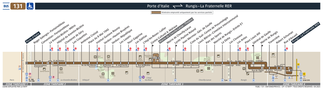 Bus Ligne 131 : plan, arrêts et horaires en temps réel | Bonjour RATP