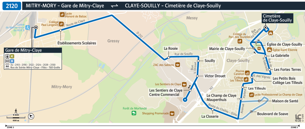 Bus line route 2120