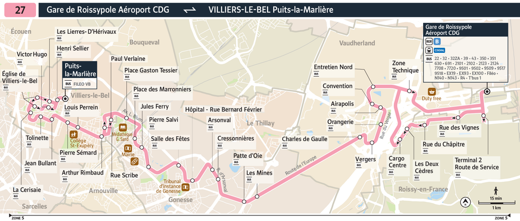 Bus Ligne 27 : plan, arrêts et horaires en temps réel | Bonjour RATP