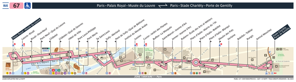 Bus line route 67