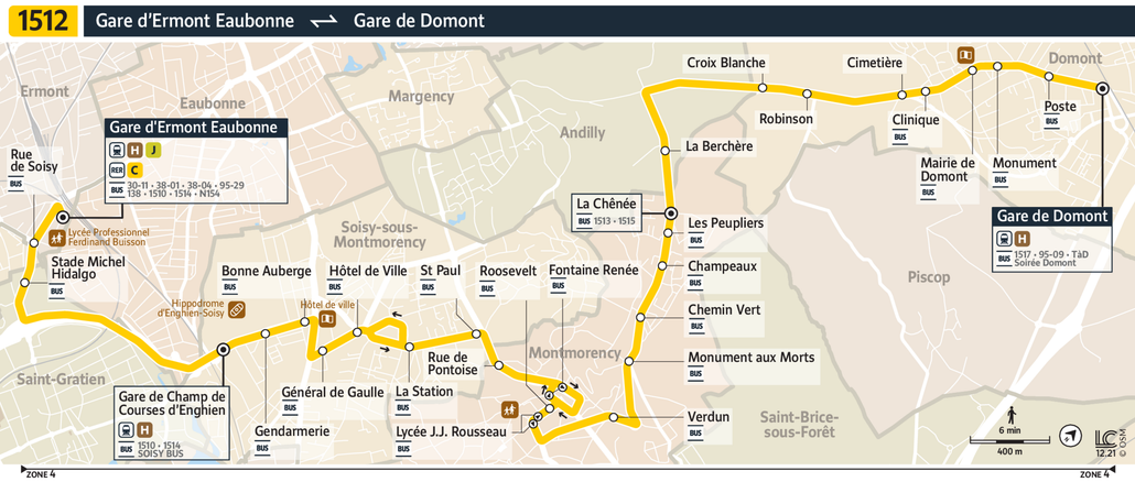Bus line route 1512