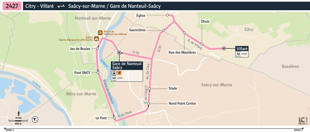 2427 Bus Line 2427: map, stops, and real-time schedules | Bonjour RATP