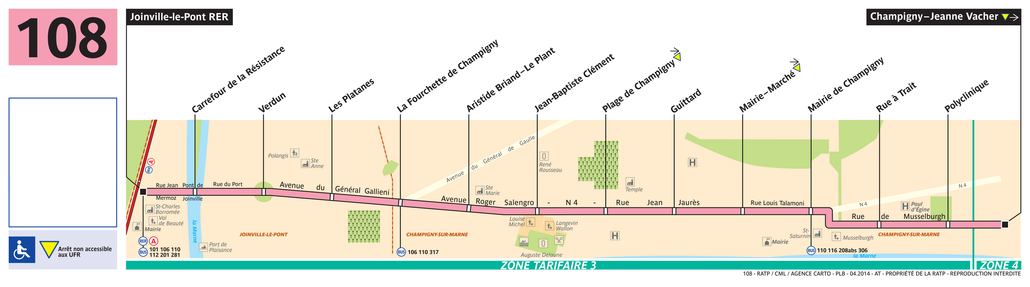 Tracé de la ligne de Bus