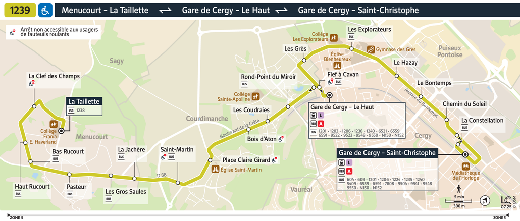 Bus line route 1239