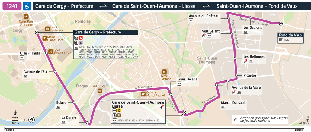 Bus line route 1241