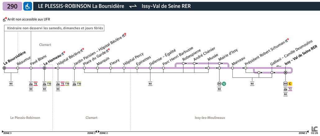 Bus line route 290