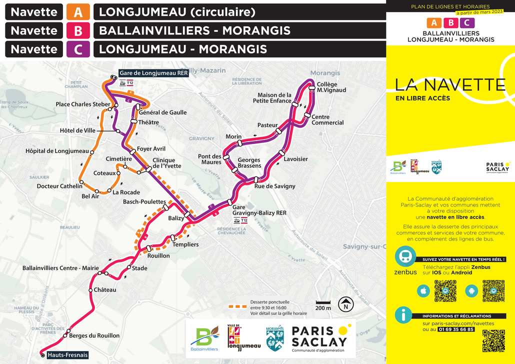 Tracé de la ligne de Bus A