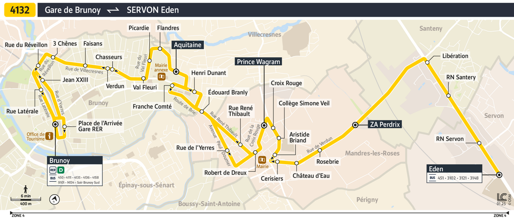 Bus line route 4132