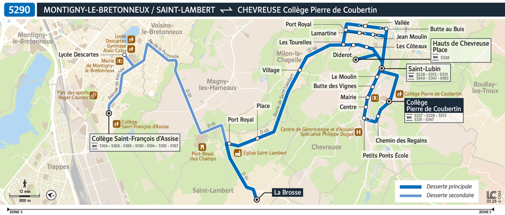 Bus line route 5290