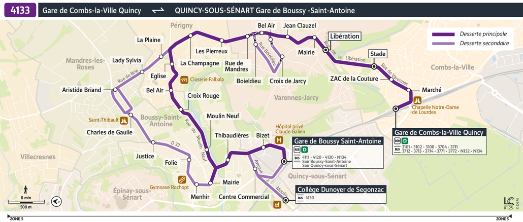 Bus line route 4133