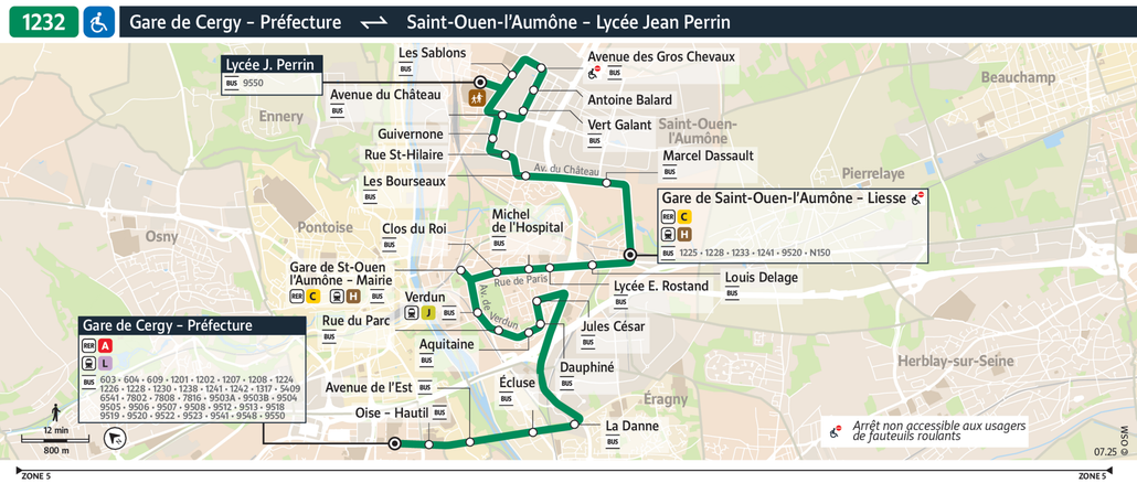 Bus line route 1232