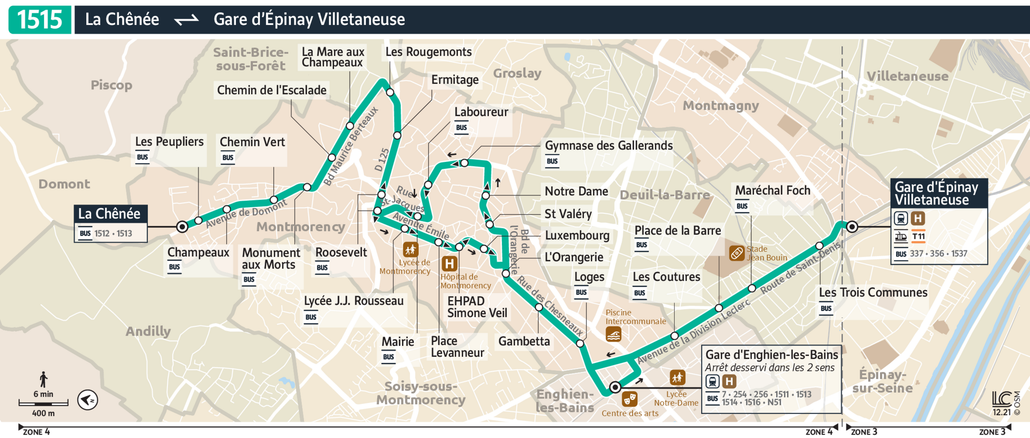 Bus line route 1515