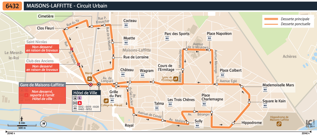 Bus line route 6432