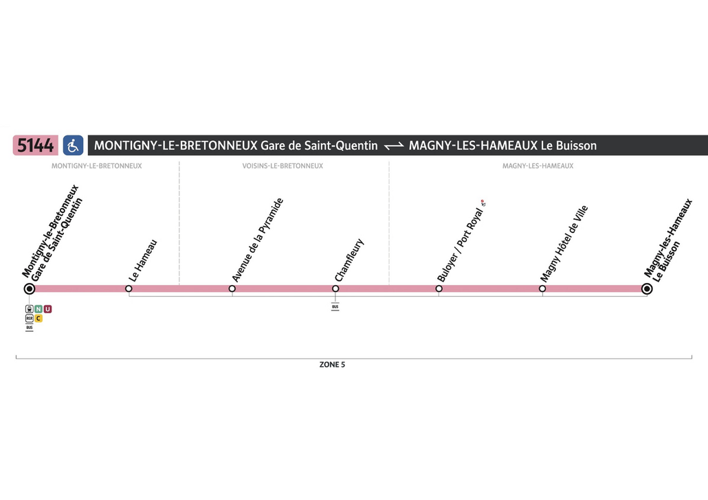 Bus line route 5144