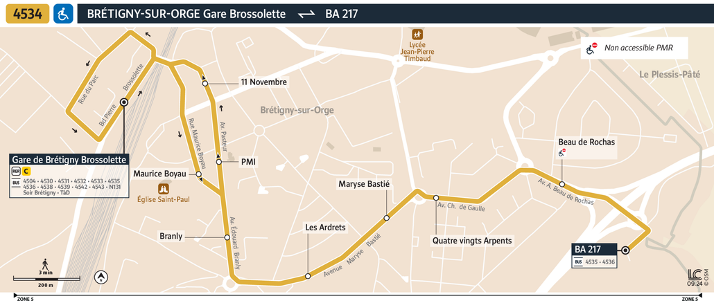 Bus line route 4534