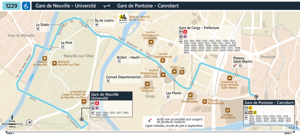 Bus line route 1229